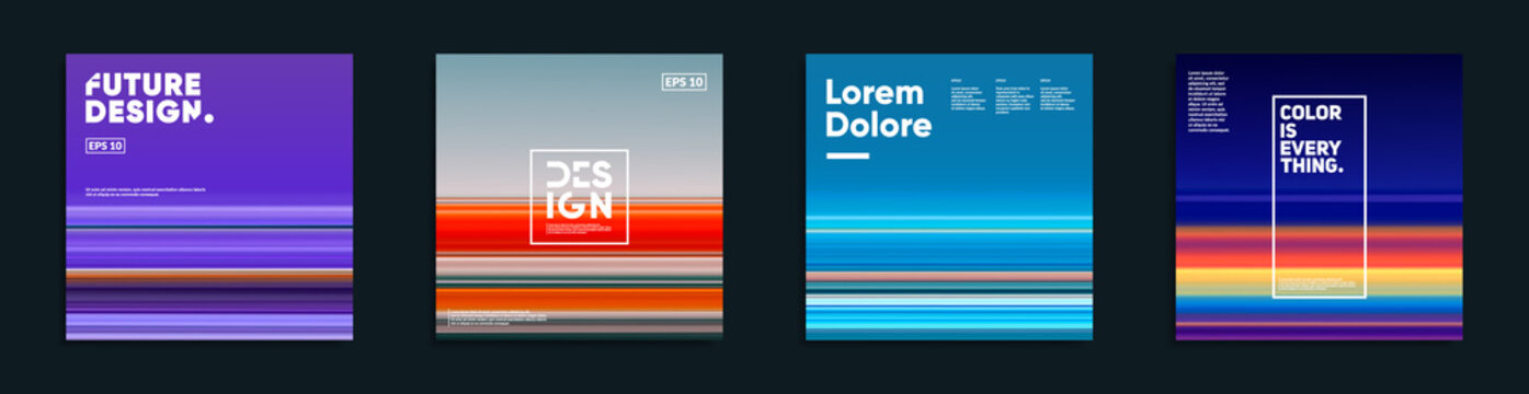 Abstract covers with creative gradients. Eps10 vector. 