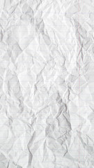 crumpled white paper background. letter notebook