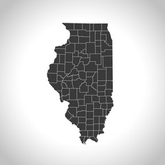 Fototapeta na wymiar map of Illinois