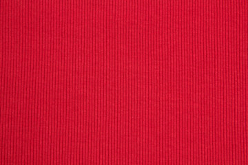 Fabric cotton fold, top view. Red textile