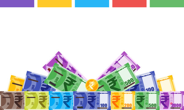 Money Prize, Award, Bonus or Gift ft. Indian Rupee Banknotes money vector template, good for landing page, infographic, web, social media post or other digital and print usage. 