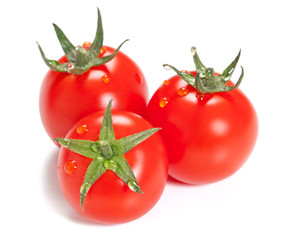 Tomato isolated on white background.