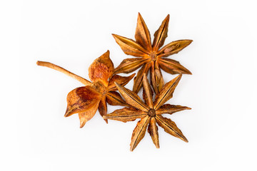 star anise on white