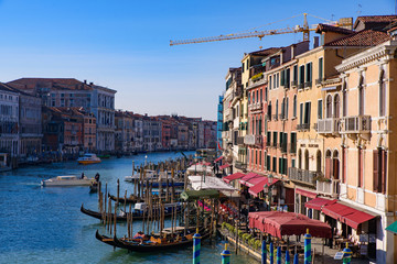 Fototapeta na wymiar Grand Canal, the major waterway in Venice, Italy