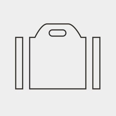 briefcase icon vector illustration and symbol for website and graphic design