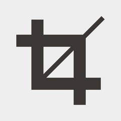 crop tool icon vector illustration and symbol for website and graphic design