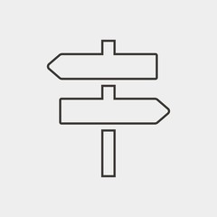 direction post icon vector illustration and symbol for website and graphic design