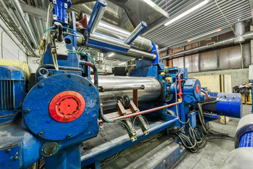 Fototapeta premium Factory for the production of conveyor belts.
