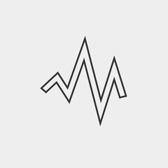 heart rate icon vector illustration and symbol for website and graphic design