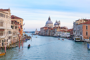 Grand Canal with Santa Maria della Salute at background, Venice, Italy