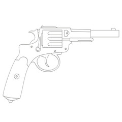 Vector monochrome icon with Revolver