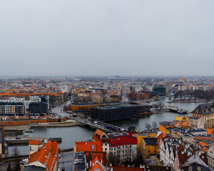 Wroclaw, Picturesque view of the old island of Thum and the Church of Our Lady of the Sand on the tower of St. Iion's Cathedral, Odra River.