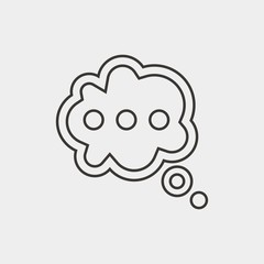 thinking bubble icon vector illustration and symbol for website and graphic design