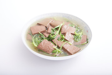 Pig blood soup