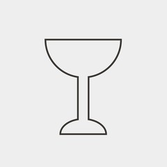 wine glass icon vector illustration and symbol for website and graphic design