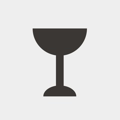 wine glass icon vector illustration and symbol for website and graphic design