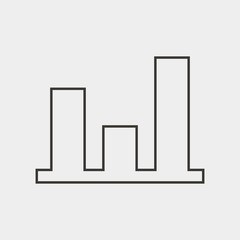 bar chart icon vector illustration and symbol for website and graphic design