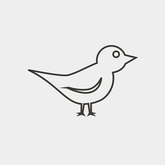 bird icon vector illustration and symbol for website and graphic design