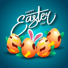 Greeting Card Happy Easter Day Background