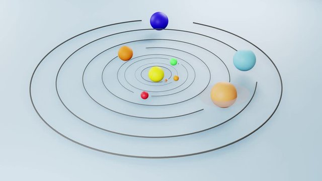 3d render planets of the solar system