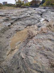 A mysterious fossil landscape that can be seen on Mars. Miraculous scenery created by fossils of...