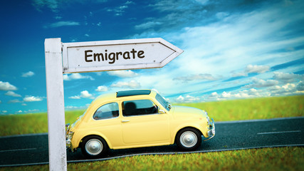 Street Sign to Emigrate