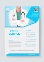 Medical health care cover template design for Flyer, Brochure, Leaflets, Pamphlet, Presentation, Banner, Magazine, Poster. Vector illustration.