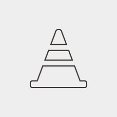 traffic cone icon vector illustration and symbol for website and graphic design