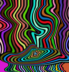 vector illustration colored image abstract discks and waves