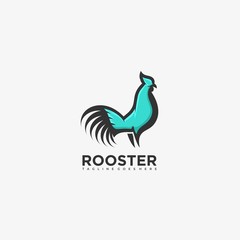 Fototapeta na wymiar Vector Logo Illustration Rooster Mascot Cartoon Style