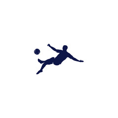 Plakat Soccer and Football Player Man Logo Vector Design.