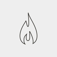 fire flame icon vector illustration and symbol for website and graphic design