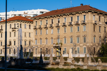 Fototapeta premium CityLife Business, Shopping and residential area in Milan, Italy. Architectural views