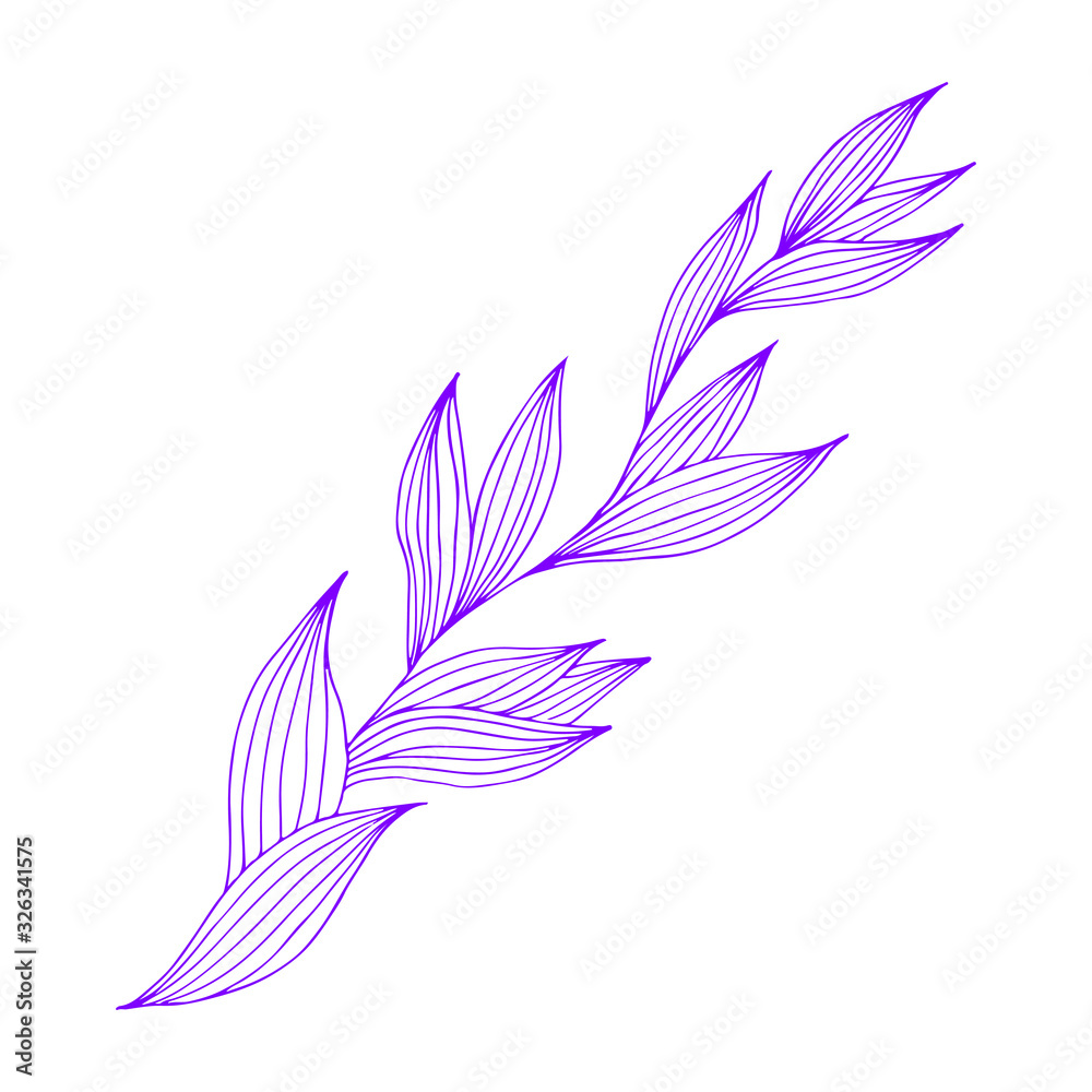 Poster spring branch in hand drawn style, great design for any purposes. romantic design. vector sketch. be