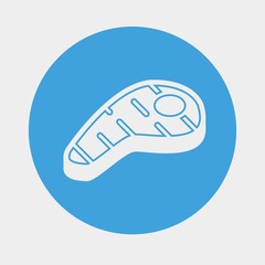 meat steak icon vector illustration and symbol for website and graphic design