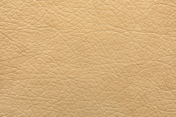 Texture of beige leather as background, closeup