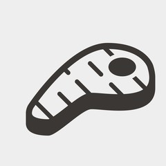 meat steak icon vector illustration and symbol for website and graphic design