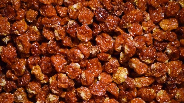 Superfood ingredient. Dried physalis, inca berries on rotating background. Top view. Organic food. Vegan, vegetarian diet. Healthy lifestyle.