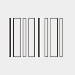 bar code icon vector illustration and symbol for website and graphic design