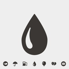 drop icon vector illustration and symbol for website and graphic design