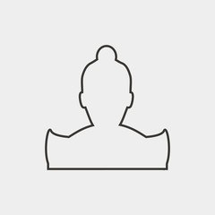 female user icon vector illustration and symbol for website and graphic design