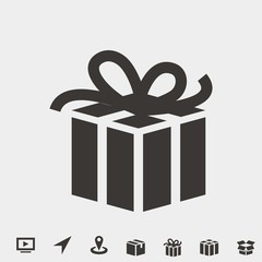gift present icon vector illustration and symbol for website and graphic design