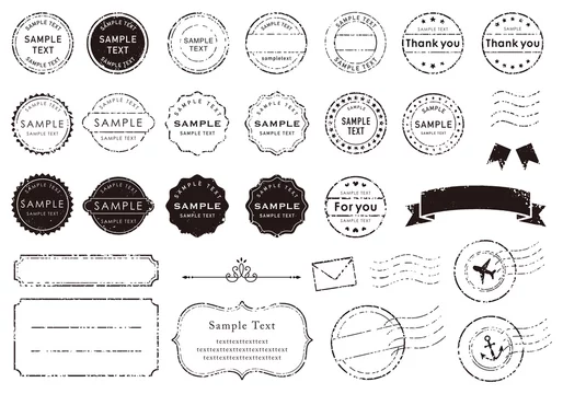 レトロな消印やフレームのイラスト素材 Stock Vector Adobe Stock