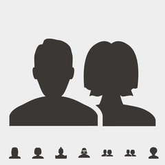 man and woman icon vector illustration and symbol for website and graphic design