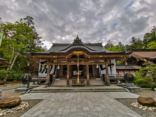 The Kumano Hongu Taisha, one of the three grand shrines of Kumano, in traditional shinto architecture in Tanabe, Wakayama, Japan