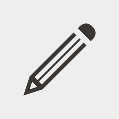 pencil icon vector illustration and symbol for website and graphic design