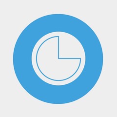 quarter icon vector illustration and symbol for website and graphic design