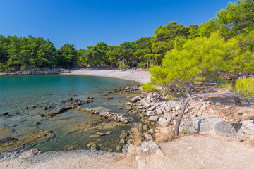 Fototapeta premium Beautiful costline at the ancient Phaselis city, Turkey