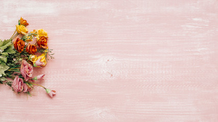 flowers with copy space on the right