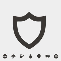 shield icon vector illustration and symbol for website and graphic design